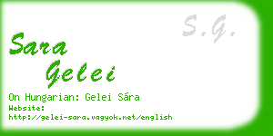 sara gelei business card