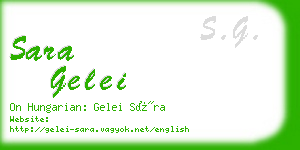 sara gelei business card